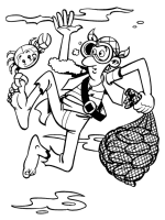 A coloring page of piet piraat